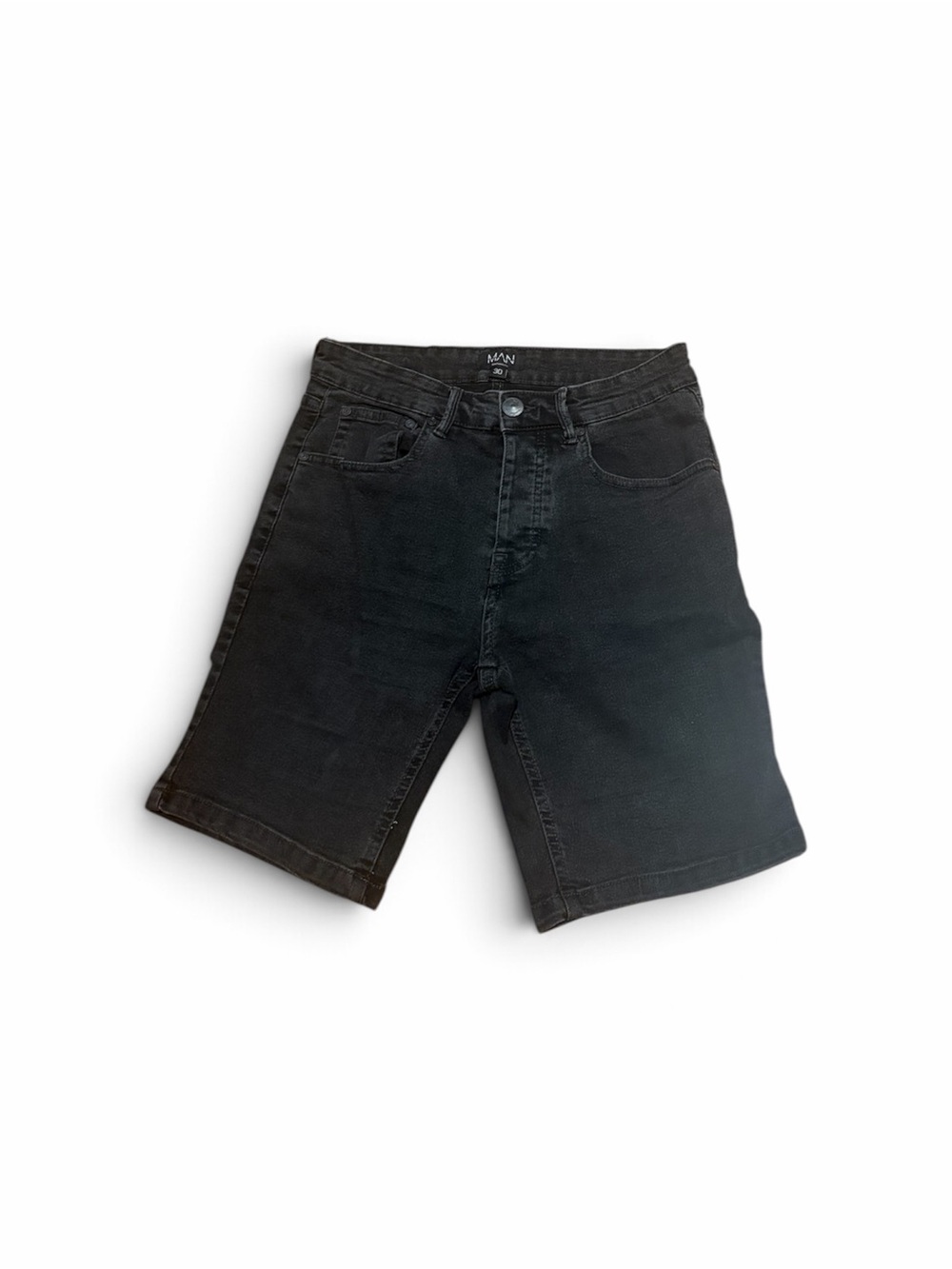 Boohoo Mens Black Denim Jean Shorts